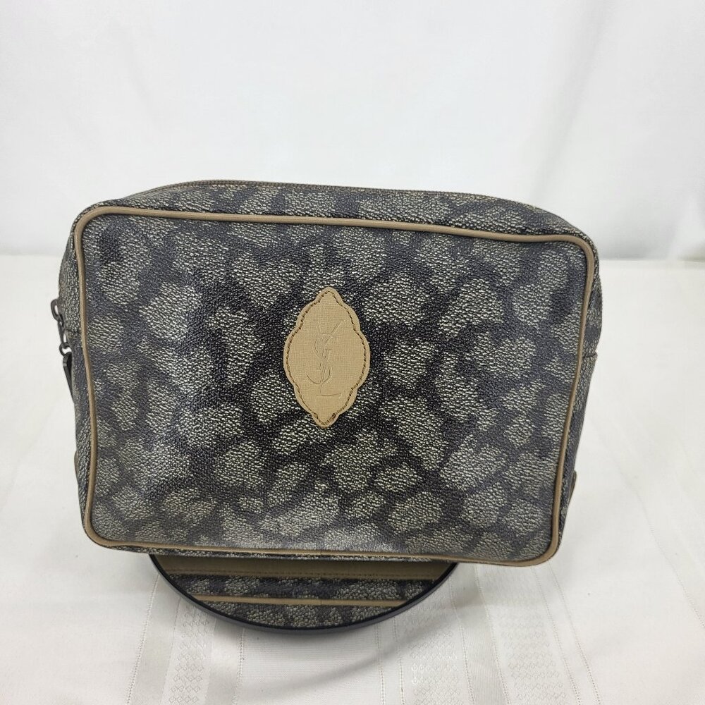 YSL Yves Saint Laurent Giraffe Print Pouch Vintage